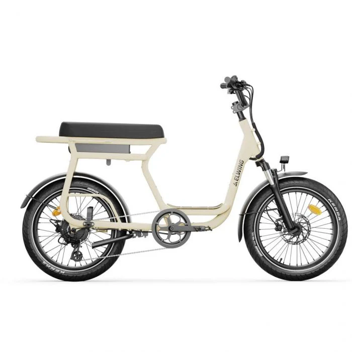 Elwing Yuvy 2 biplace Vélo Cargo Électrique (25 km/h conforme CE) - Kaki